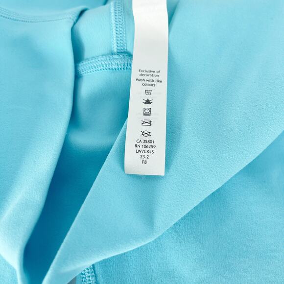 Lululemon Align High Rise Short 6" inseam Cyan Blue Size 8 Pilates Princess Yoga - Picture 6 of 9